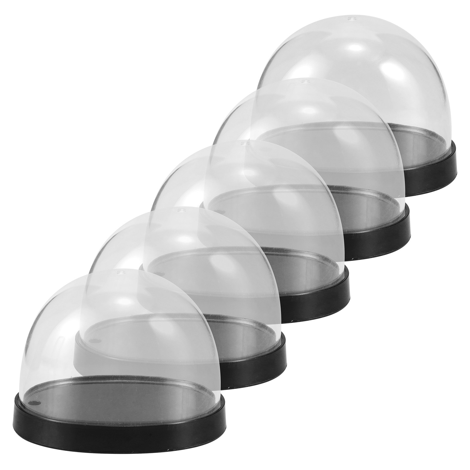 Plastic Dome Clear - 5 комплектов стеклянных куполов-колпаков, прозрачные пластиковые